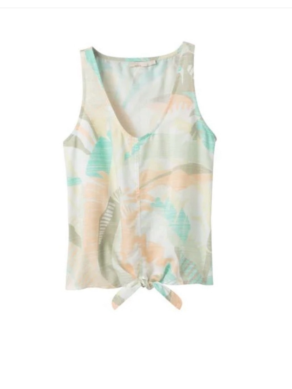 Prana Women’s McKenzie Pastel Tank Top w/ Tie-Front, Size L, 100% Tencell, EUC